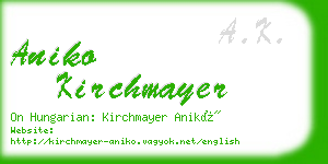 aniko kirchmayer business card